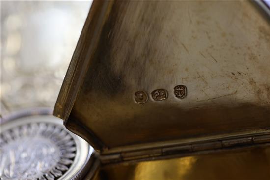 Naval Interest - a good Victorian silver gilt presentation circular table snuff box commemorating William IV, by Daniel Pettifer,